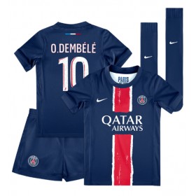 Paris Saint-Germain Ousmane Dembele #10 Hjemme skjorte til barn 2024-25 Kortermet (+ korte bukser)